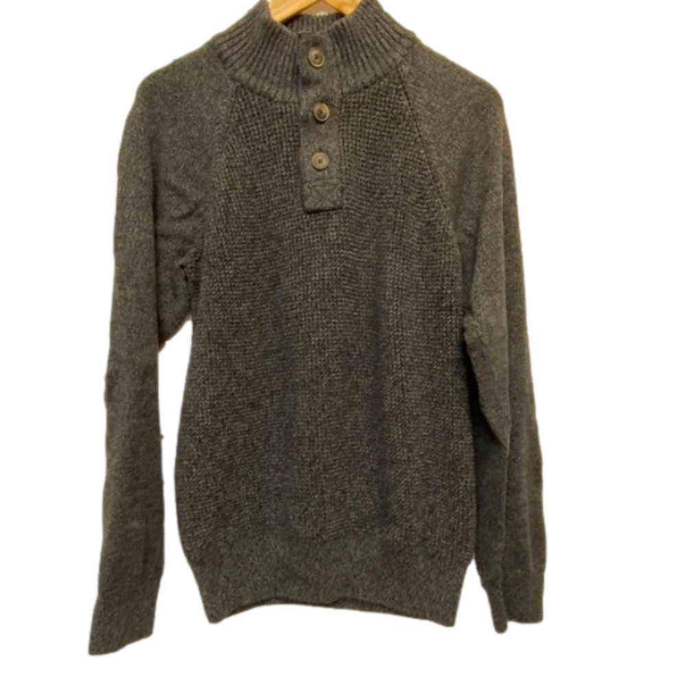 ORIGINAL Weatherproof 100% Cotton Grey Mixed Sweater Size L. Fits Small
